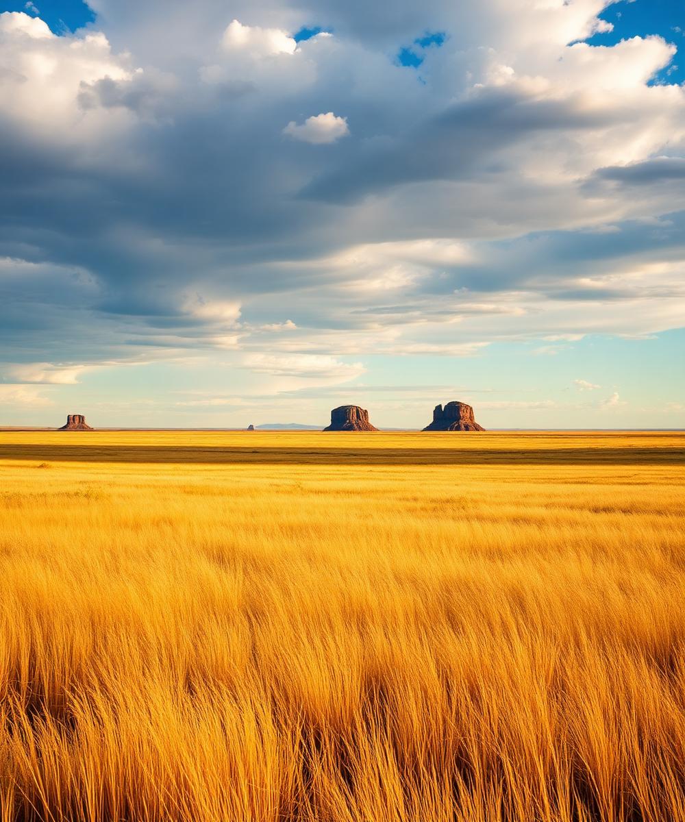Golden prairie grassland near Watauga